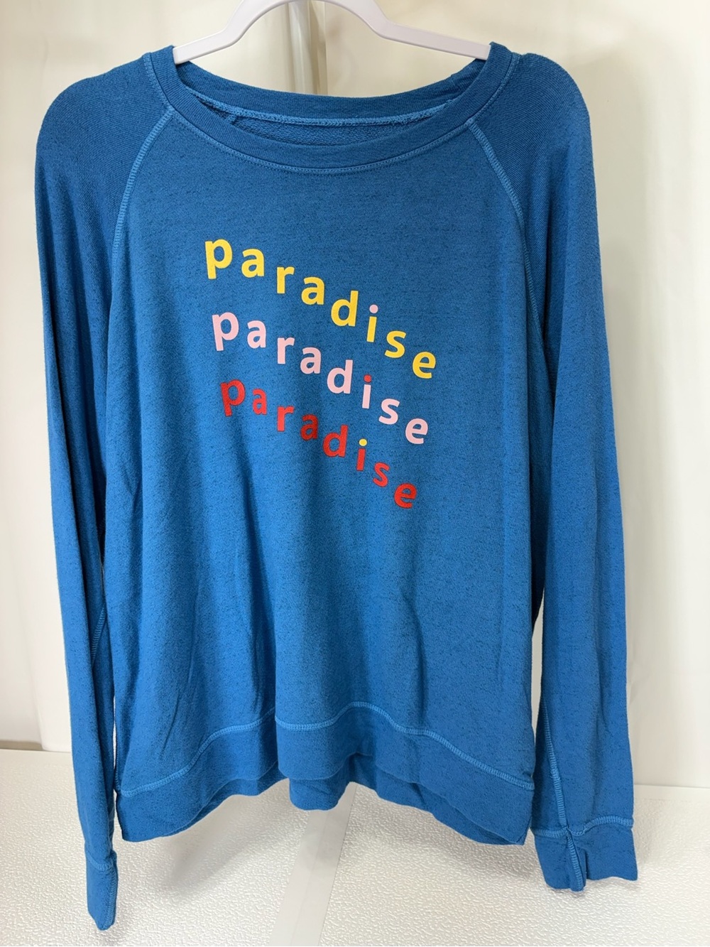 good hYOUman Blue 'Paradise' Graphic Pullover Sweatshirt 3533